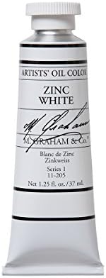 M. Graham Artist Oil Paint Zinc White 1.25oz/37ml Tube