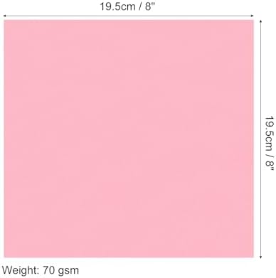 MECCANIXITY 50 Sheets Origami Paper Double Sided 8x8 Inch(20x20cm) Square Sheet for Art Craft Project, Beginners, Gifts Decor, Light Pink
