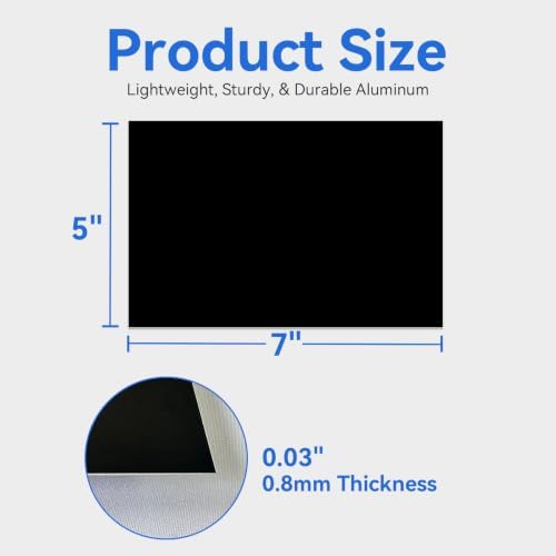 12 Pcs Anodized Aluminum Sheet Blanks 5"x7", Laser Engraving Plate