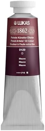Lukas 1862 Professional German Oil Paint, Mauve 37 mL - w/Beeswax & Non-Yellowing Sunflower Oil, Short Drying Time, Smooth, Outstanding Lightfastness