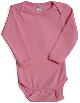 Monag Long Sleeve Baby Bodysuit, Long Sleeve Blank Solid Color Baby One-Piece, 100% Cotton Infant Bodysuit, Creeper