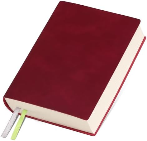 Thick Blank Journal Notebook 400 Pages , A6 Unlined Plain Sketchbook , 100gsm Thick Paper Hardcover Soft Leather Cover, No Lines Drawing Pad Memo Diary Writing Art Notepad ，3.9 × 5.5 Upgrade Page (wine red)