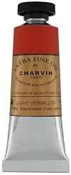 Charvin Extra Fine Oil Paint, Vermilion Light 20 ml - Triple-Milled, Rich Texture, Poppy Oil-Based, Light-Fast, Handmade, Archival Quality