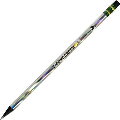 Dixon Ticonderoga Noir Black Wood-Cased No.2 Pencils, Holographic Design, (13970) (Pack of 1, 12 Count Total)