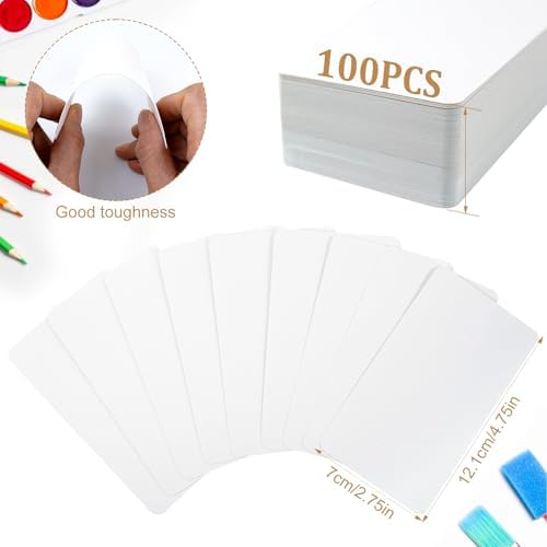 Moriquill 100 Watercolor Paper Cards, 2.75 x 4.75 in, 300gsm