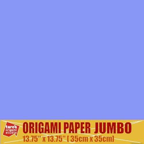 [Taro's Origami Studio] TANT Jumbo 13.75 Inch (35 cm) Double Sided Single Color (Light Puple) 20 Sheets (All Same Color) for Beginner to Expert (Made in Japan)