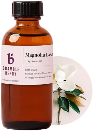 Bramble Berry Magnolia Leaf and Tonka Fragrance Oil 2 oz | Deep Floral, Vanilla & Spice Scent for Soap Making, Candles, Bath Bombs & Perfume | Skin Safe, Vegan, Paraben & Phthalate Free, Essential Oil