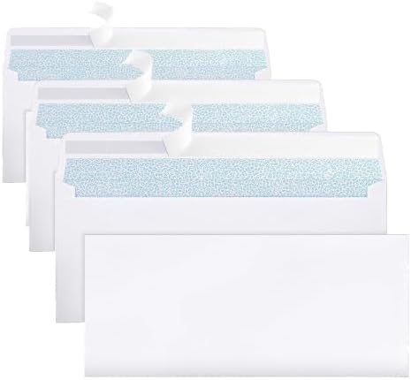 Joyberg 216 Packs #10 Envelopes, Business Envelopes, Envelopes Self Seal, Security Envelopes, Peel and Seal Closure, Size 4-1/8 X 9-1/2 Inches, White, 26LB
