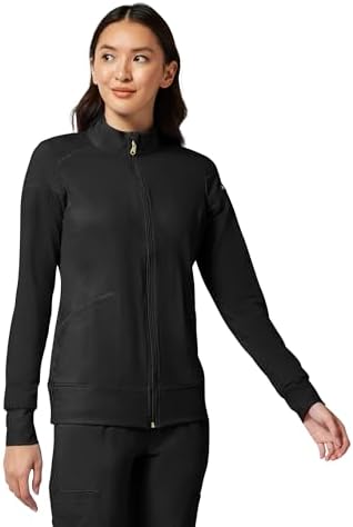 Cherokee iFlex Scrub Jacket for Women 2 Pocket Zip Front