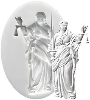 Angel Relief Silicone Molds, Ancient Greece Goddess Fondant Molds, Virgin Mary Goddess of Justice Shaped Chocolate Baking Molds for Cake Biscuit Soap Sugar Dessert Decoration Resin Clay Set of 4