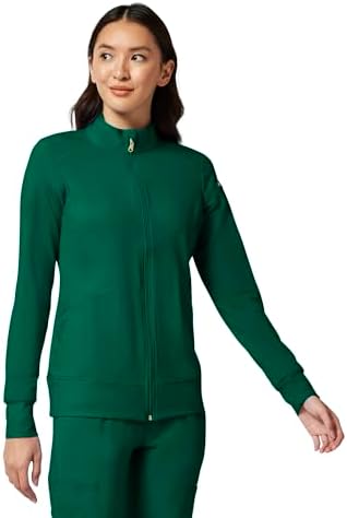 Cherokee iFlex Scrub Jacket for Women 2 Pocket Zip Front