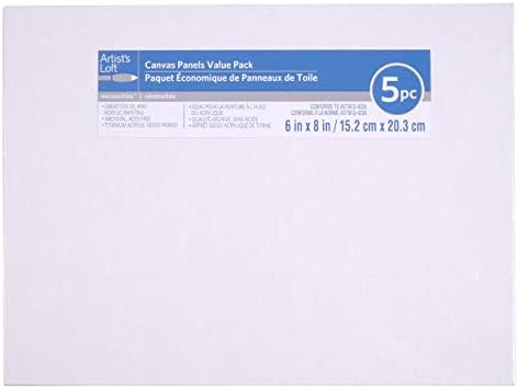 5 Pack 6" x 8" Value Canvas Panel by Artist's Loft