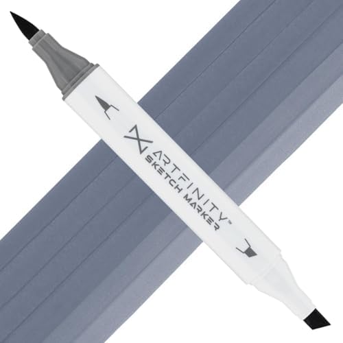 Artfinity Sketch Markers - Cool Gray 7 CG7, Vibrant, Professional, Dye-Based Alcohol Markers for Artists, Drawing, Travel, & More