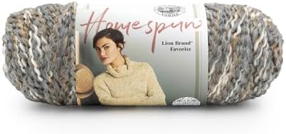Lion Brand Yarn, Homespun Bulky Crochet Yarn, Shaker, Multicolor, 1 Pack
