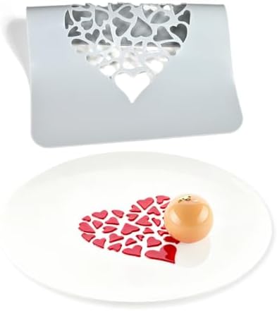 2pcs/lot French Pastry Lace Silicone Mold Hollow Out Heart-Shaped