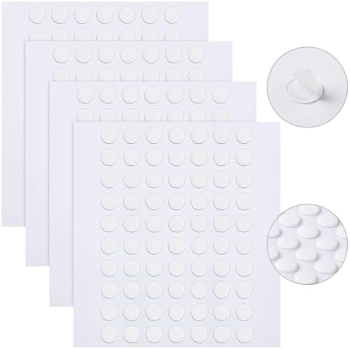 JANYUN 280 Pcs Small Sticky Dots Stickers Round Putty Clear Sticky Tack