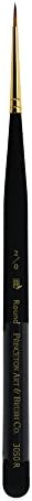 Princeton Mini-Detailer Round Brush, Synthetic, Short Handle, Size 2/0 inch, 1 Count