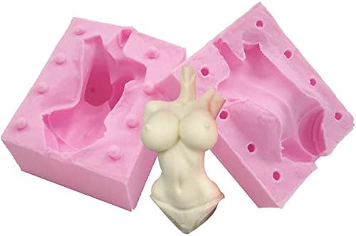 3D Doll Body Leg Arm Face Head Silicone Mold Q Version Dolls Model Fondant Craft Clay Resin Mould DIY Cake Decorating Supplies Baking Tool (5PCS)