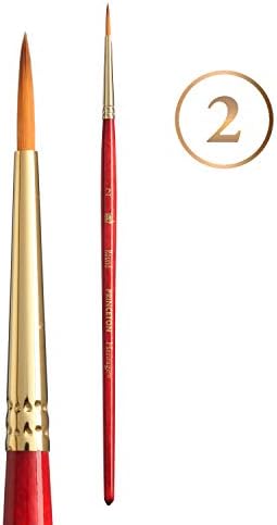Princeton Heritage, Series 4050, Synthetic Sable Paint Brush for Watercolor, Round, 2