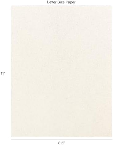 Shimmer Cardstock Paper 8.5 x 11- Assorted Glitter, Metallic, and Pearl Sheets for Crafts, Scrapbooking, Card Making - 20 Pack, 85lb Heavyweight, 230 GSM, Ivory