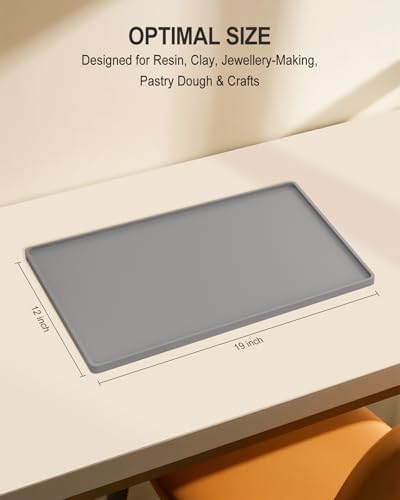 Silicone Art Mat for Crafts, 12" x 19" Waterproof Non-Slip Painting Mat
