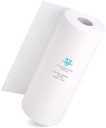Simthread Tear Away Embroidery Stabilizer - Viscose 100% 1.8 OZ Medium Weight 15" x 25 Yards/Roll
