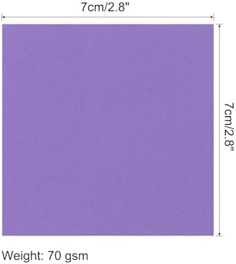 MECCANIXITY 50 Sheet Origami Paper Double Sided Deep Purple 2.5x2.5 Inch Square Sheet for Art Craft Project, Beginners, Gift Decoration