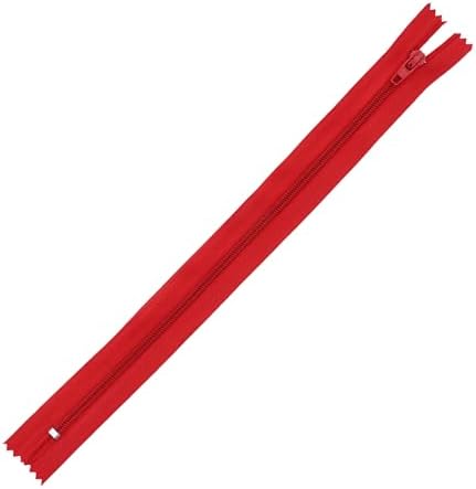 Mandala Crafts 100 PCs Red Closed-End 9 Inches Nylon Zippers for Sewing