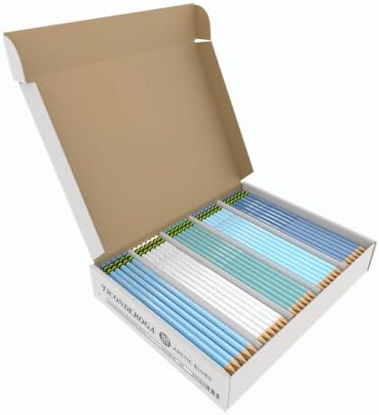 Ticonderoga Wood-Cased Pencils Pre-Sharpened, Arctic Blues, 150 Count