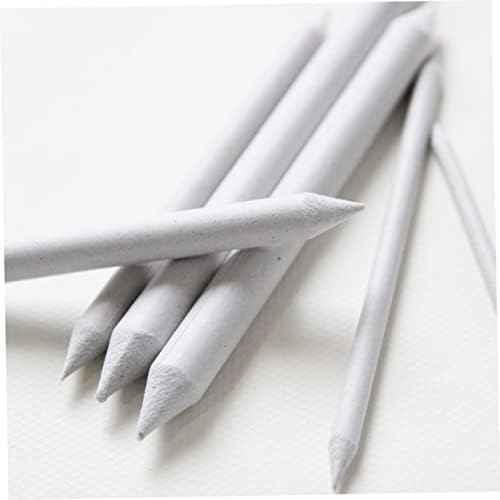 TEHAUX 15pcs Sketch Tool Set with Blending Stumps Tortillions Sandpaper and Pencil Sharpener for Artists and Students Sketching and Drawing Details Light Grey Bag