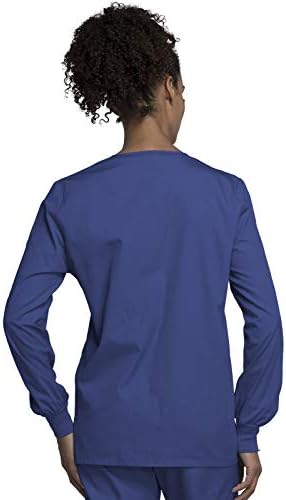 Cherokee WW Originals Scrubs Jacket for Women Snap Front 3 Pockets
