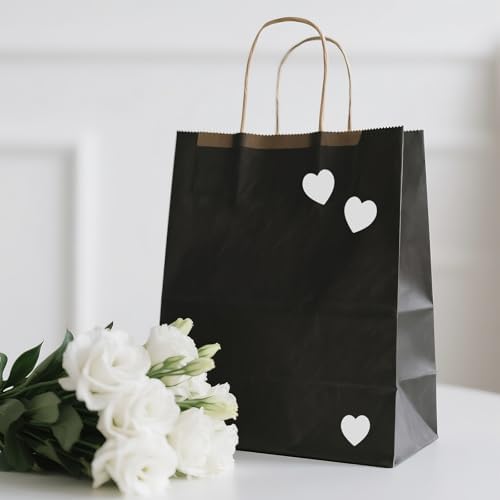 Anwyll Heart Stickers - 500Pcs 1Inch Valentines Day Heart Stickers White Heart Shape Sticker for Reward Classroom Self Adhesive Love Incentive Sticker for Envelope Seal Card Birthday Wedding Favors