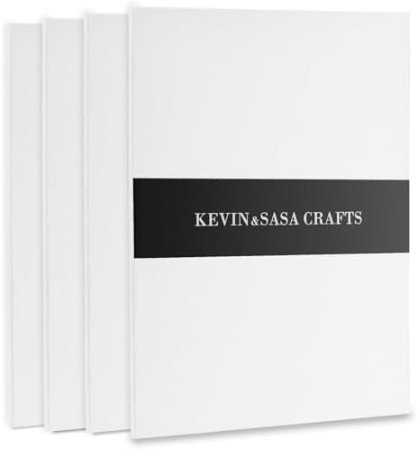 Canvas Boards for Painting 4 Pack 8x10 Inch Blank Canvas Panels