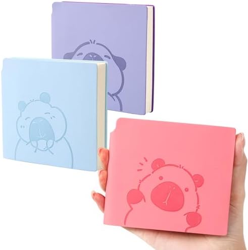 3 Pack Mini Capybara Blank Notebook Cartoon Pocket Unlined Sketchbook