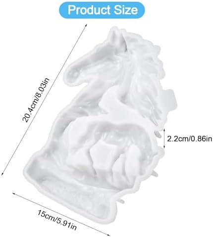 3D Horse Silicone Mold for Epoxy/UV Resin Casting DIY Craft Art Decors