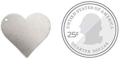 ImpressArt - Premium Metal Stamping Blanks for Metal Stamping and Jewelry Making (24 Pack) (3/4" Heart w/Hole, Aluminum)