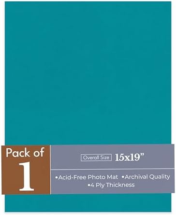 Reef Blue 15x19 Uncut Premium Mat Board - No Opening - 1 Mat