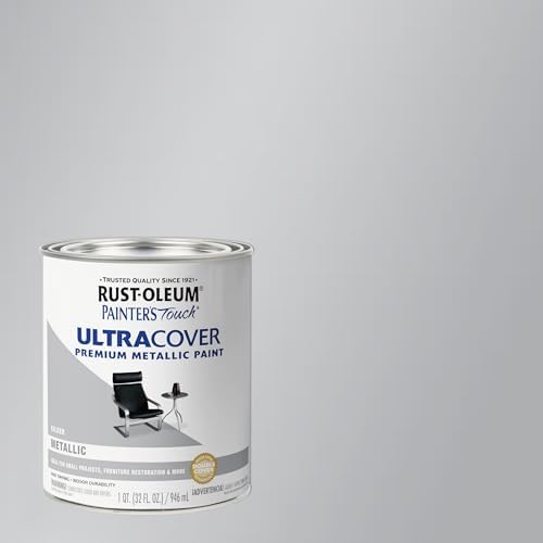 Rust-Oleum Painter's Touch Metallic Paint, Quart, Metallic Silver