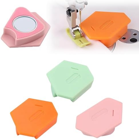 Anytin 3PCS Magnetic Seam Guide for Sewing Machine,Polygonal Multifucntional Seam Guide Hemmer with Scale, Universal Sewing Quilting Supplies Accessories Tools for Quilting, Hemming