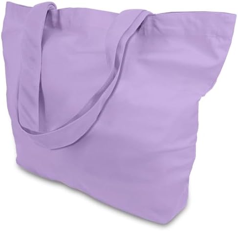 TOPDesign 3-Pack Super Strong Large 12oz Cotton Canvas Tote Bags, Reusable Grocery Shopping Cloth Bags, Fashionable Two-Tone Totes for Crafts, DIY Your Creative Designs