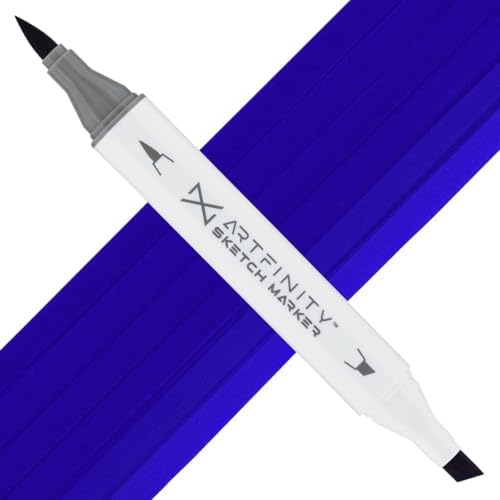 Artfinity Sketch Markers - Blue Magic B4-8, Vibrant, Professional, Dye-Based Alcohol Markers for Artists, Drawing, Travel, & More