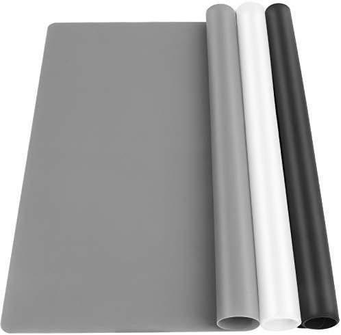 LEOBRO Silicone Mats, 3 PCS 15.7” x 11.7" Silicone Mat for Crafts, Resin Molds, Play Dough Mat, Silicone Sheets for Epoxy Resin, Clay, Crafts