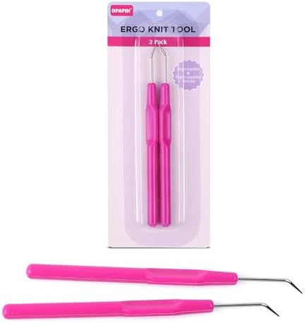 DPAPDI Knitting Loom Hook & Tool with Ergonomic Plastic Handle