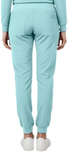 Med Couture Luma Jogger Scrub Pants for Women with Rib Knit Waistband