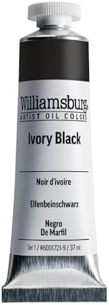 Williamsburg Artist Oil Colors, Ivory Black, 37 ml Tube