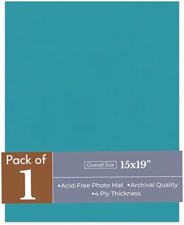 Ocean Blue 15x19 Uncut Premium Mat Board - No Opening - 1 Mat