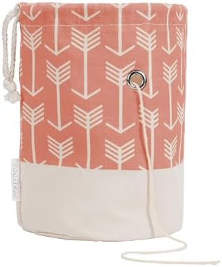 TOGETRUE Yarn Bag, Small Knitting Crochet Bag, Portable Yarn Storage Bags Organizer for Crocheting Project,Store Skein Ball, Short Knitting Needle (Pink)