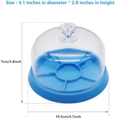 Watch Movement Dust Cover,Moistureproof Storage Box Holder Watch Parts Tray 6 Slots Anti dust Tray Guard Accessory for Crafts,Screw Component Hardware Parts,Jewelry and Fittings