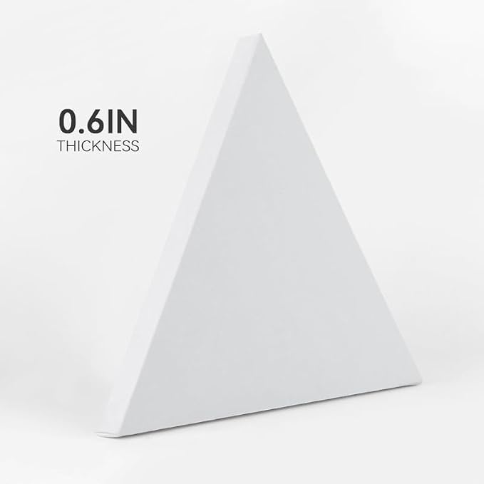 TRANSON 3 Sizes Triangle Shaped Stretched Canvas Primed Ready for Painting