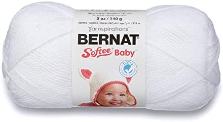 Bernat Softee Baby Yarn for Crocheting Soft, White, 3-Pack